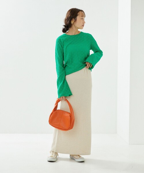 セール】フラワーストレッチロンT（Tシャツ/カットソー