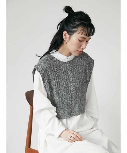 CRAFT STANDARD BOUTIQUE（クラフトスタンダードブティック）の「2WAY ニットベスト　＊◆（ベスト・レディース・ブラック/パープル/ダークグレー/キャメル・FREE）」の20枚目の写真