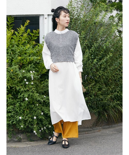 CRAFT STANDARD BOUTIQUE（クラフトスタンダードブティック）の「2WAY ニットベスト　＊◆（ベスト・レディース・ブラック/パープル/ダークグレー/キャメル・FREE）」の14枚目の写真