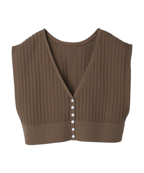 CRAFT STANDARD BOUTIQUE（クラフトスタンダードブティック）の「2WAY ニットベスト　＊◆（ベスト・レディース・ブラック/パープル/ダークグレー/キャメル・FREE）」の6枚目の写真