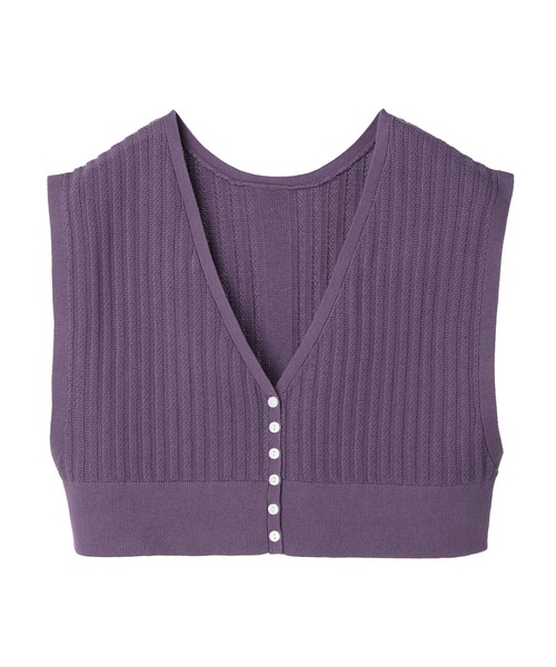 CRAFT STANDARD BOUTIQUE（クラフトスタンダードブティック）の「2WAY ニットベスト　＊◆（ベスト・レディース・ブラック/パープル/ダークグレー/キャメル・FREE）」の18枚目の写真