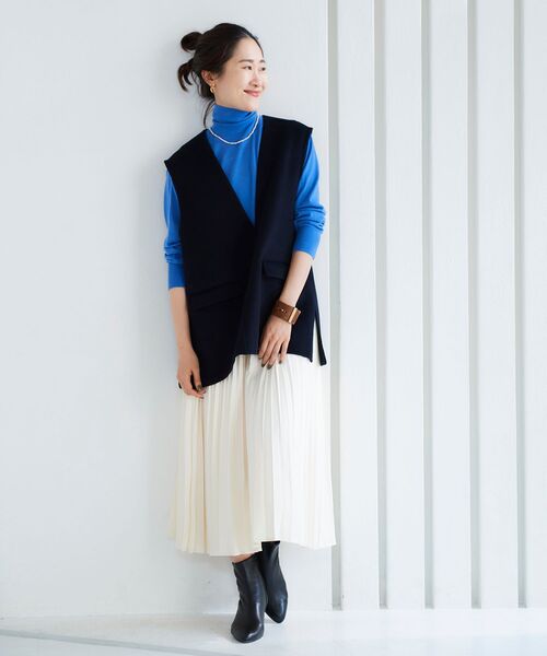 le.coeur blanc(ルクールブラン)の「ウォッシャブルウールハイネックプルオーバー(ニット/セーター・レディース・オフホワイト/ピンク/ブルー/ブラック・38)」の17枚目の写真