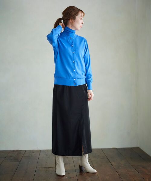 le.coeur blanc(ルクールブラン)の「ウォッシャブルウールハイネックプルオーバー(ニット/セーター・レディース・オフホワイト/ピンク/ブルー/ブラック・38)」の5枚目の写真