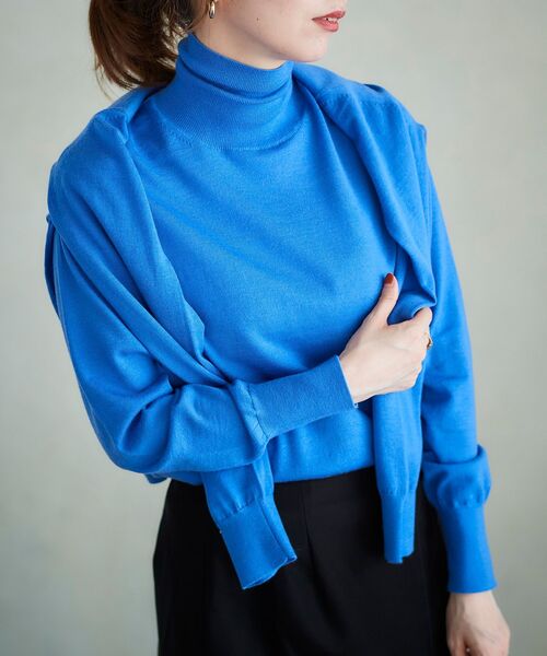 le.coeur blanc(ルクールブラン)の「ウォッシャブルウールハイネックプルオーバー(ニット/セーター・レディース・オフホワイト/ピンク/ブルー/ブラック・38)」の21枚目の写真