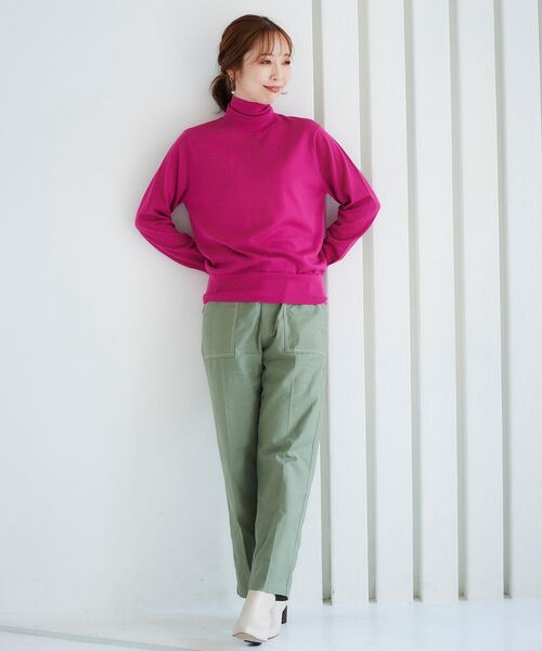 le.coeur blanc(ルクールブラン)の「ウォッシャブルウールハイネックプルオーバー(ニット/セーター・レディース・オフホワイト/ピンク/ブルー/ブラック・38)」の19枚目の写真