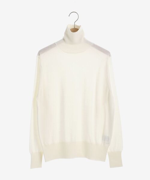 le.coeur blanc(ルクールブラン)の「ウォッシャブルウールハイネックプルオーバー(ニット/セーター・レディース・オフホワイト/ピンク/ブルー/ブラック・38)」の7枚目の写真