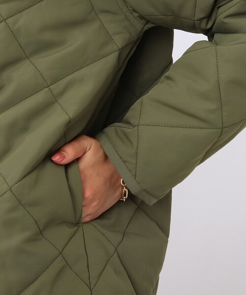 DRESKIP（ドレスキップ）の「◆【撥水/吸湿発熱】今年は断然ショート丈！　キルトジャケット（ブルゾン・レディース・ブラック/グレー/カーキ・03/02）」の10枚目の写真