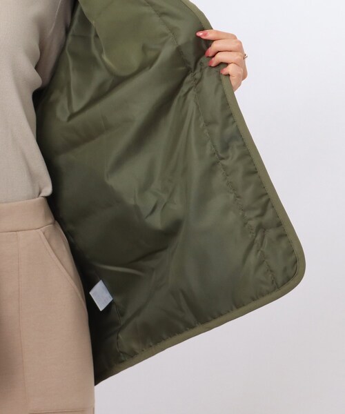 DRESKIP（ドレスキップ）の「◆【撥水/吸湿発熱】今年は断然ショート丈！　キルトジャケット（ブルゾン・レディース・ブラック/グレー/カーキ・03/02）」の12枚目の写真