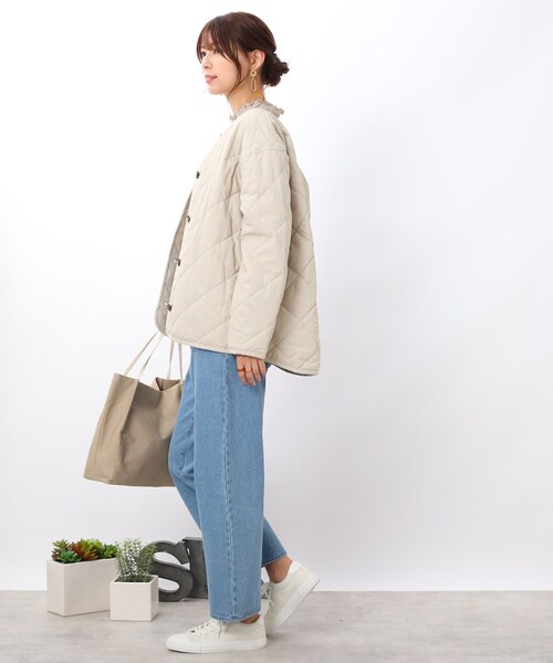 DRESKIP（ドレスキップ）の「◆【撥水/吸湿発熱】今年は断然ショート丈！　キルトジャケット（ブルゾン・レディース・ブラック/グレー/カーキ・03/02）」の19枚目の写真