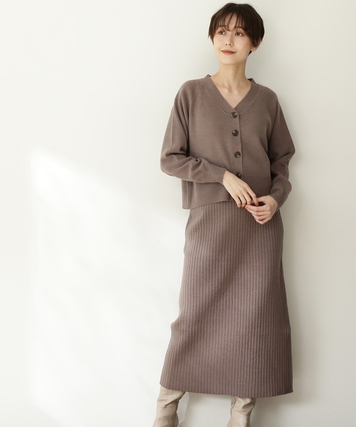 ウォッシャブルニットカーディガンセットアップ ワンピース N N ワンピース ドレス Natural ワンピース Basic エヌエヌ ナチュラルビューティーベーシック のファッション Beauty Beauty