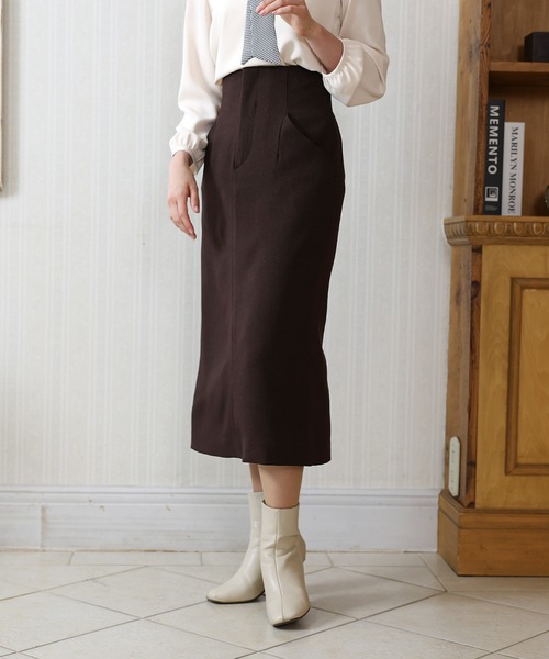 ASTORIA ODIER（アストリアオディール）の「バックスピンドルタイトスカート（スカート・レディース・パープル/ピンク/ブラウン/ブラック・SMALL/MEDIUM/LARGE）」の3枚目の写真