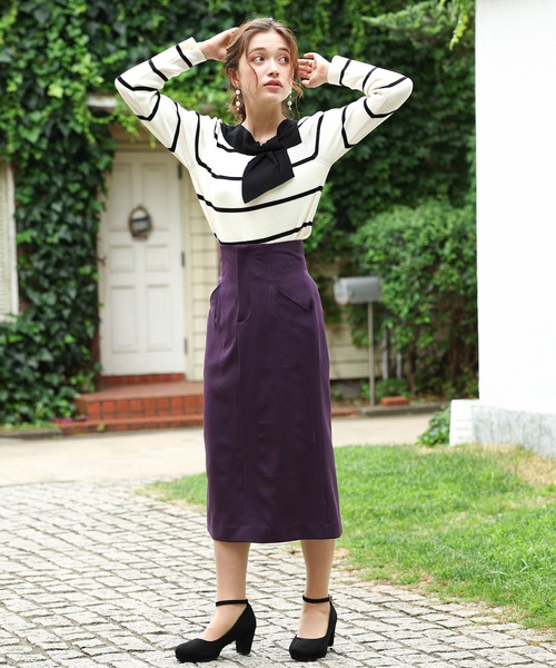 ASTORIA ODIER（アストリアオディール）の「バックスピンドルタイトスカート（スカート・レディース・パープル/ピンク/ブラウン/ブラック・SMALL/MEDIUM/LARGE）」の21枚目の写真