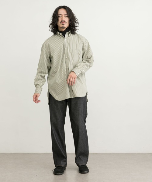 URBAN RESEARCH(アーバンリサーチ)の「カラーストライプルーズB.Dシャツ(シャツ/ブラウス・メンズ・ライトカーキ/バーガンディー・MEDIUM/LARGE)」の10枚目の写真