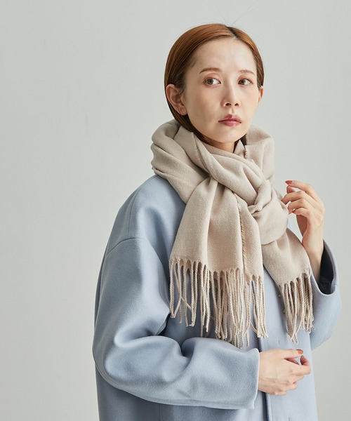 ROPE' PICNIC（ロペピクニック）の「アルガンオイル配合カラーソリッドストール（マフラー・レディース・ブルー系その他4/ブラック/レッド系その他/ライトグリーン/ベージュ系その他/キナリ/ネイビー・FREE）」の3枚目の写真