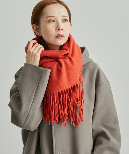 ROPE' PICNIC（ロペピクニック）の「アルガンオイル配合カラーソリッドストール（マフラー・レディース・ブルー系その他4/ブラック/レッド系その他/ライトグリーン/ベージュ系その他/キナリ/ネイビー・FREE）」の7枚目の写真