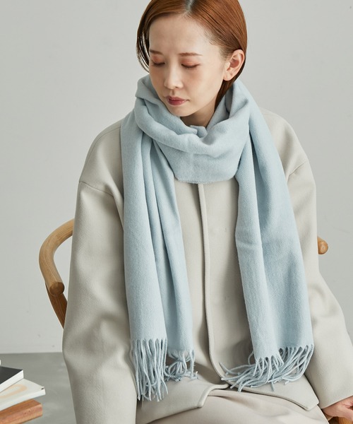 ROPE' PICNIC（ロペピクニック）の「アルガンオイル配合カラーソリッドストール（マフラー・レディース・ブルー系その他4/ブラック/レッド系その他/ライトグリーン/ベージュ系その他/キナリ/ネイビー・FREE）」の6枚目の写真