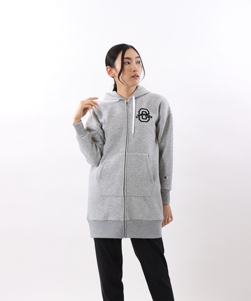 Champion（チャンピオン）の「【Champion/チャンピオン】レディース スポーツ テックウィーブ テリージップフーデッドスウェットシャツ（パーカー・レディース・パープル系その他/ブラック/グレー/オリーブ・LARGE/MEDIUM）」の16枚目の写真