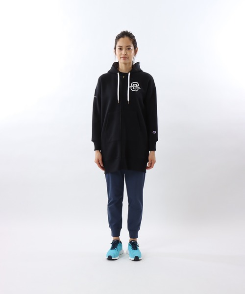 Champion（チャンピオン）の「【Champion/チャンピオン】レディース スポーツ テックウィーブ テリージップフーデッドスウェットシャツ（パーカー・レディース・パープル系その他/ブラック/グレー/オリーブ・LARGE/MEDIUM）」の6枚目の写真
