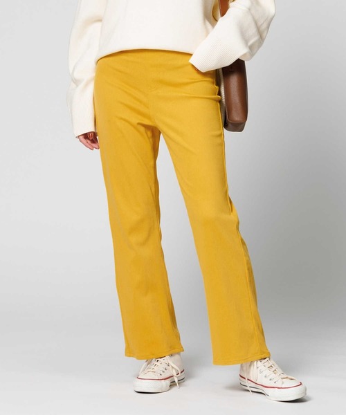 HONEYSUCKLE ROSE（ハニーサックルローズ）の「【HONEYSUCKLE ROSE】「nobee」レギンスフレアパンツ（スラックス・レディース・ブラック/ブルー/レッド/パープル/イエロー/グリーン/ピンク/ライラック/ターコイズブルー・S/L/M/XS）」の8枚目の写真