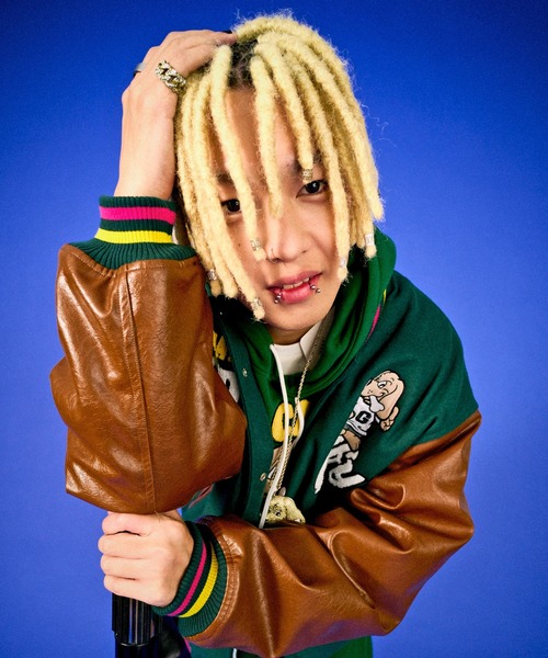 GALFY（ガルフィー）の「GALFY/ガルフィー二代目わんわん大学JKT（スタジャン・メンズ・ブラック/グリーン/ライトピンク・L/XL）」の13枚目の写真