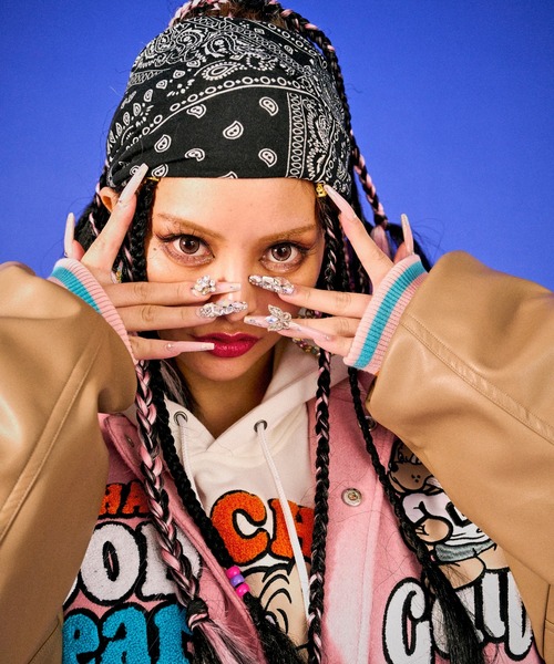 GALFY（ガルフィー）の「GALFY/ガルフィー二代目わんわん大学JKT（スタジャン・メンズ・ブラック/グリーン/ライトピンク・L/XL）」の10枚目の写真