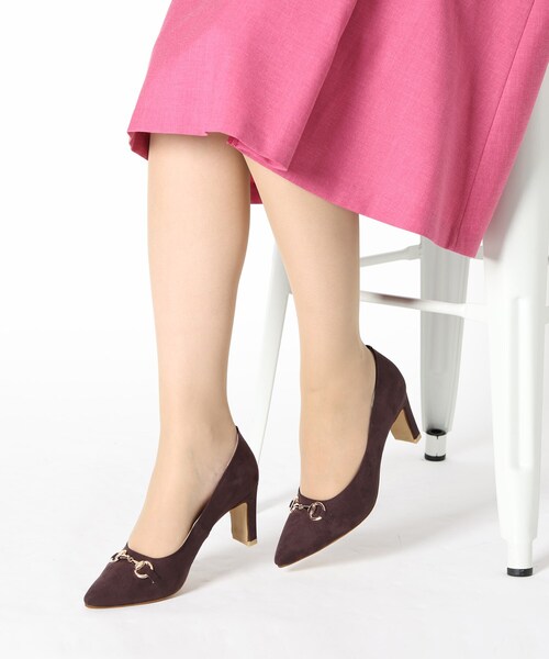 ESPERANZA(エスペランサ)の「【日本製】ビット付ソフトポインテッドブロックヒールパンプス(パンプス・レディース・ブラウン系1/ブラック系/グリーン系その他2/こしょう色系1・24.0cm/22.5cm/23.5cm/23.0cm/24.5cm/22.0cm)」の3枚目の写真