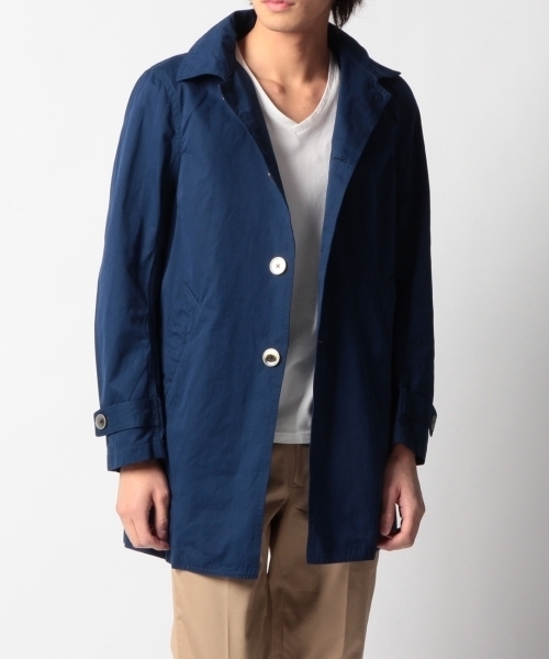 THE SHOP TK （ザ ショップ ティーケー ）の「フード付ステンカラーコート（ステンカラーコート・メンズ・ブルー/イエロー・03/02）」の2枚目の写真