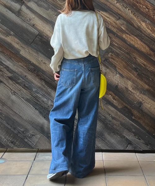 mi via loca（ミヴィアロカ）の「ワッフルタイダイ配色ステッチロンT（Tシャツ/カットソー・レディース・パープル/グリーン/スミクロ/ブラウン/カーキ/ブラウン系その他/カーキ系1/グリーン系その他・FREE）」の21枚目の写真