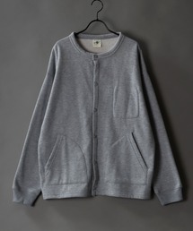 Big silhouette sweat cardigan / ビッグシルエット 裏起毛 スウェット クルーネック カーディガン