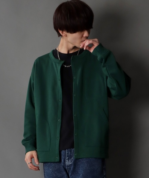 SITRY(シトリー)の「Big silhouette sweat cardigan / ビッグシルエット 裏起毛 スウェット クルーネック カーディガン(カーディガン/ボレロ・メンズ・ブラック/ダークグリーン/ネイビー/杢グレー/ロイヤルブルー・M/L)」の19枚目の写真