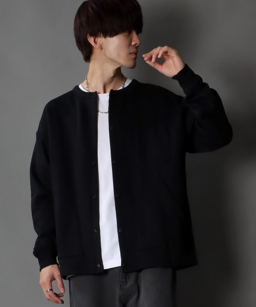SITRY(シトリー)の「Big silhouette sweat cardigan / ビッグシルエット 裏起毛 スウェット クルーネック カーディガン(カーディガン/ボレロ・メンズ・ブラック/ダークグリーン/ネイビー/杢グレー/ロイヤルブルー・M/L)」の20枚目の写真