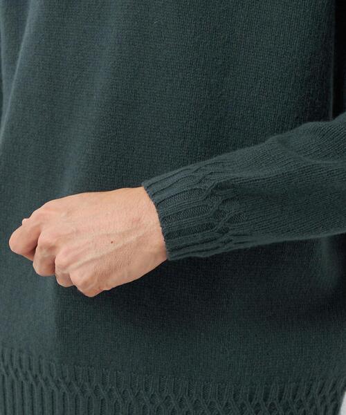 green label relaxing（グリーンレーベルリラクシング）の「ハミルトンラムズウール ワイドカラー I ニット（ニット/セーター・メンズ・マスタード/ネイビー/ナチュラル/ダークグリーン・M/S/L/XL）」の11枚目の写真