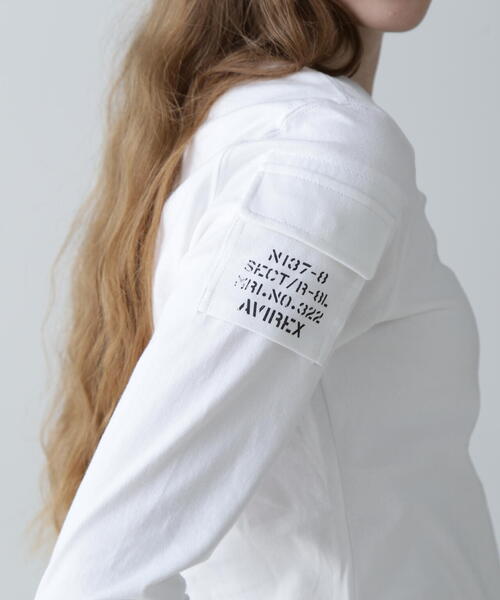 AVIREX(アヴィレックス)の「FATIGUE L/S T-SHIRT/ ファティーグロングスリーブTシャツ(Tシャツ/カットソー・メンズ・ホワイト/ブラック/ネイビー/その他3/ブラック系その他2/オリーブ系・S/M/L)」の18枚目の写真
