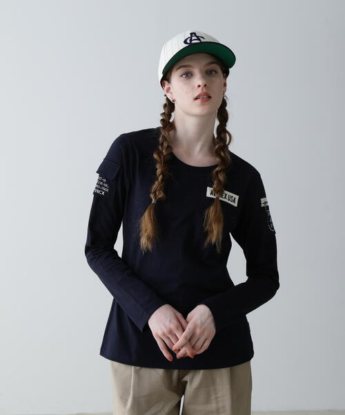 AVIREX(アヴィレックス)の「FATIGUE L/S T-SHIRT/ ファティーグロングスリーブTシャツ(Tシャツ/カットソー・メンズ・ホワイト/ブラック/ネイビー/その他3/ブラック系その他2/オリーブ系・S/M/L)」の5枚目の写真