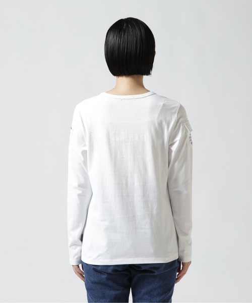 国内発送/本物保証/AVIREX ロングスリーブ Tシャツ 大人気！ AVIREX tシャツ 「WEB限定」Vネックファテーグ ロングスリーブ