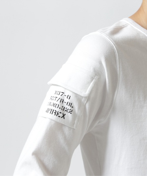 AVIREX(アヴィレックス)の「FATIGUE L/S T-SHIRT/ ファティーグロングスリーブTシャツ(Tシャツ/カットソー・メンズ・ホワイト/ブラック/ネイビー/その他3/ブラック系その他2/オリーブ系・S/M/L)」の12枚目の写真