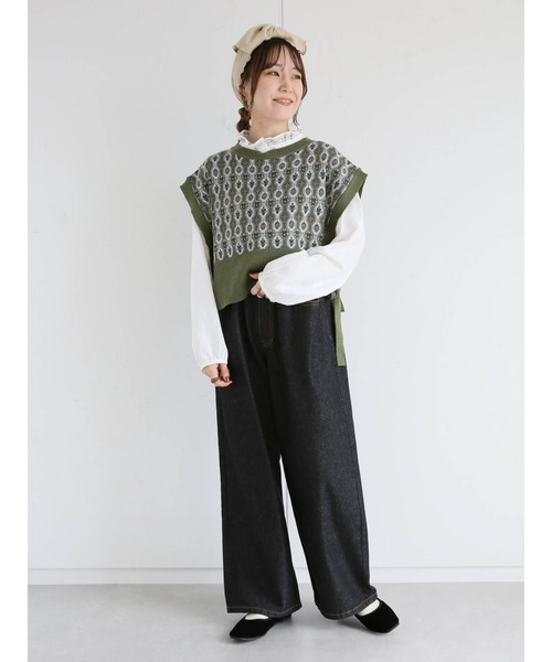 ehka sopo（エヘカソポ）の「【Maison SAJOU】刺繍ブラウス（シャツ/ブラウス・レディース・キナリ/ベージュ/オフホワイト・ﾌﾘ-）」の14枚目の写真