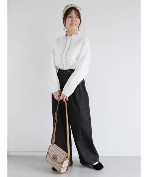 ehka sopo（エヘカソポ）の「【Maison SAJOU】刺繍ブラウス（シャツ/ブラウス・レディース・キナリ/ベージュ/オフホワイト・ﾌﾘ-）」の22枚目の写真