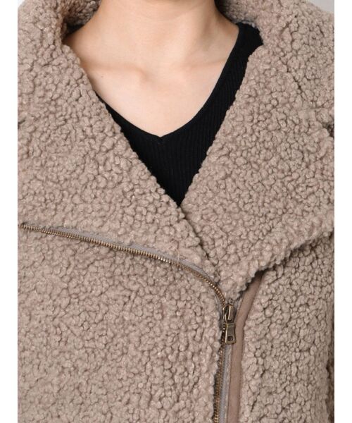 RESEXXY（リゼクシー）の「ボアライダースブルゾン（ブルゾン・レディース・アイボリー/ブラック/モカ・FREE）」の19枚目の写真