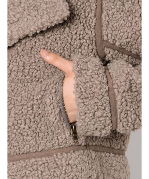 RESEXXY（リゼクシー）の「ボアライダースブルゾン（ブルゾン・レディース・アイボリー/ブラック/モカ・FREE）」の21枚目の写真