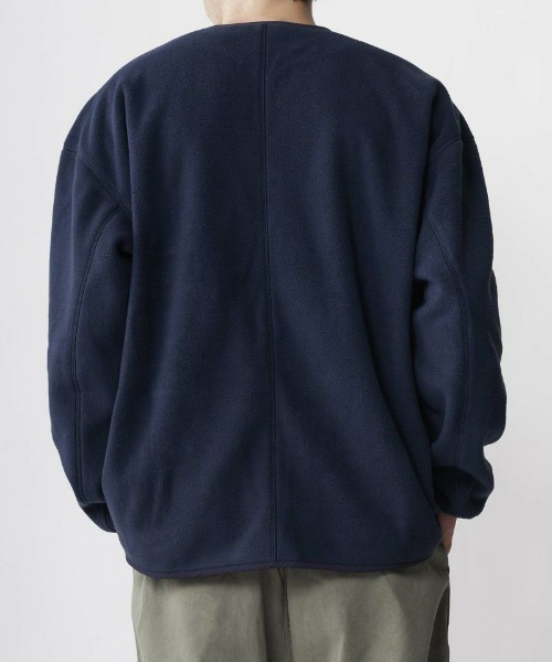 Gramicci(グラミチ)の「GRAMICCI/グラミチ 【EXCLUSIVE】Fleece Cardigan | フリースカーディガン(カーディガン/ボレロ・メンズ・ネイビー/グレー・L/M/XL/S)」の3枚目の写真