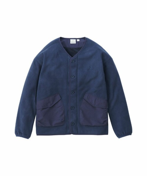 Gramicci(グラミチ)の「GRAMICCI/グラミチ 【EXCLUSIVE】Fleece Cardigan | フリースカーディガン(カーディガン/ボレロ・メンズ・ネイビー/グレー・L/M/XL/S)」の4枚目の写真