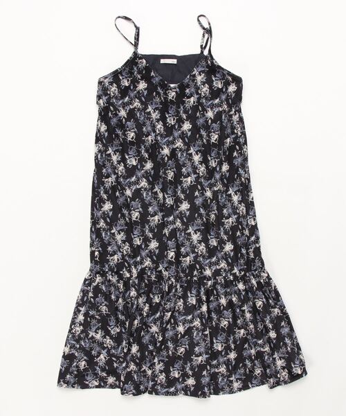 idem(イデム)の「flower velours onepiece/フラワーベロアキャミワンピース(ワンピース・レディース・ブラウン/ネイビー/アイボリー・FREE)」の15枚目の写真