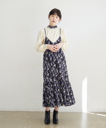 idem | flower velours onepiece/フラワーベロアキャミワンピース(ワンピース)