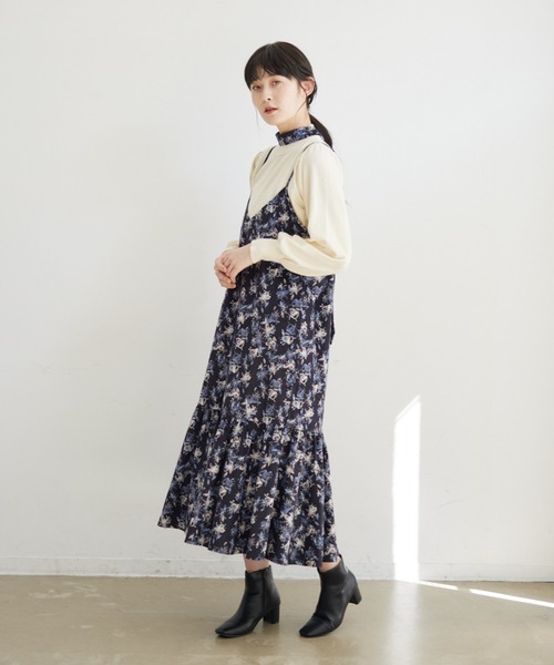 idem(イデム)の「flower velours onepiece/フラワーベロアキャミワンピース(ワンピース・レディース・ブラウン/ネイビー/アイボリー・FREE)」の20枚目の写真