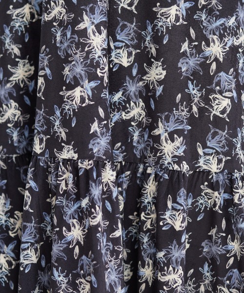 idem(イデム)の「flower velours onepiece/フラワーベロアキャミワンピース(ワンピース・レディース・ブラウン/ネイビー/アイボリー・FREE)」の9枚目の写真