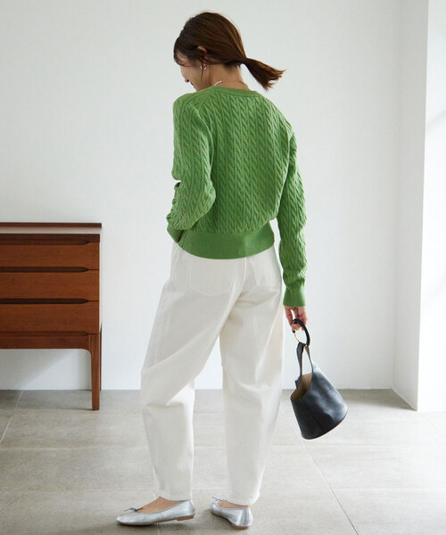 SLOBE IENA（スローブイエナ）の「コットンカシミヤミニケーブルニット