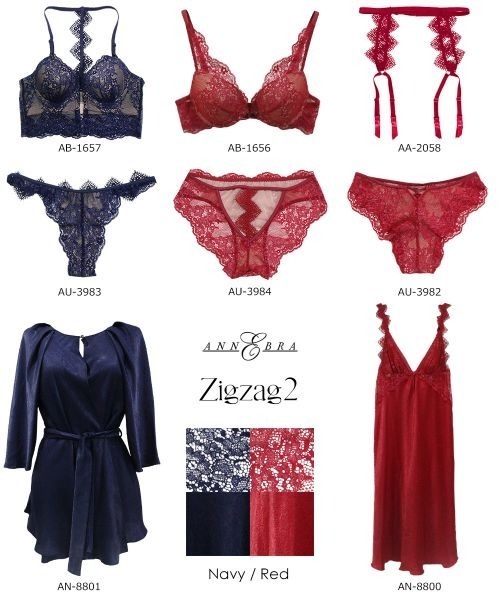 ANNEBRA(アンブラ)の「Zigzag2 モチーフレースソング(ショーツ・レディース・ネイビー/レッド・L/XL/M)」の11枚目の写真