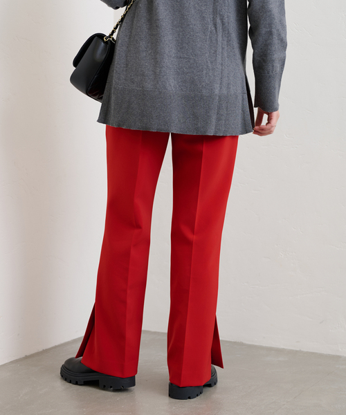 JOURNAL STANDARD（ジャーナルスタンダード）の「ダブルクロススリムパンツ（その他パンツ・レディース・ブラック/レッド・36/38）」の9枚目の写真