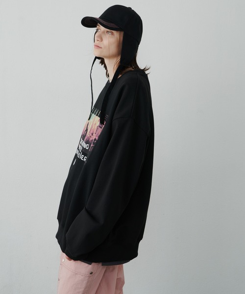 AIVER(アイバー)の「AIVER スクリームスウェット(スウェット・メンズ・グレイッシュブルー/ブラック・LARGE/SMALL/MEDIUM)」の8枚目の写真